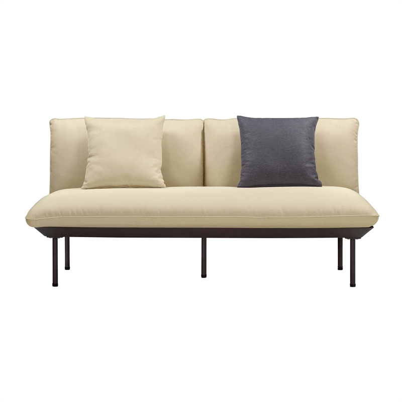 Pemberly Row Handmade Modern Transitional Beige Outdoor Loveseat