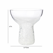 Pemberly Row Dottie Dots Transitional Glass Cocktail in Clear White (Set of 4)