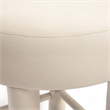 Pemberly Row Handmade Transitional Cream Velvet Counter Stool
