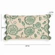 Pemberly Row Aqua Embroidered Cotton Flex 20
