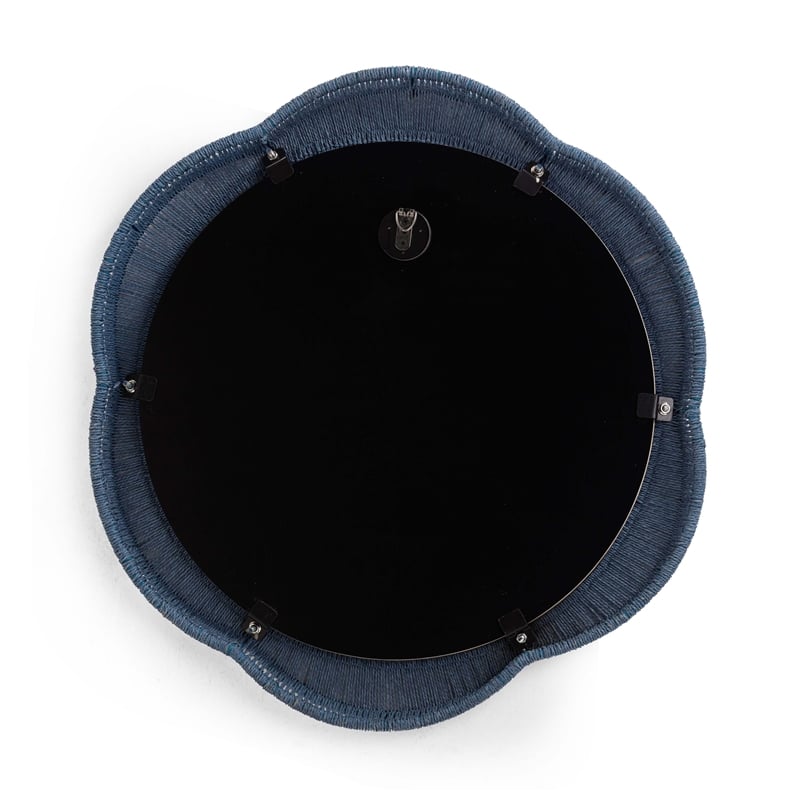 Pemberly Row Contemporary Blue Wall Mirror - 26.6