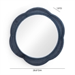 Pemberly Row Contemporary Blue Wall Mirror - 26.6