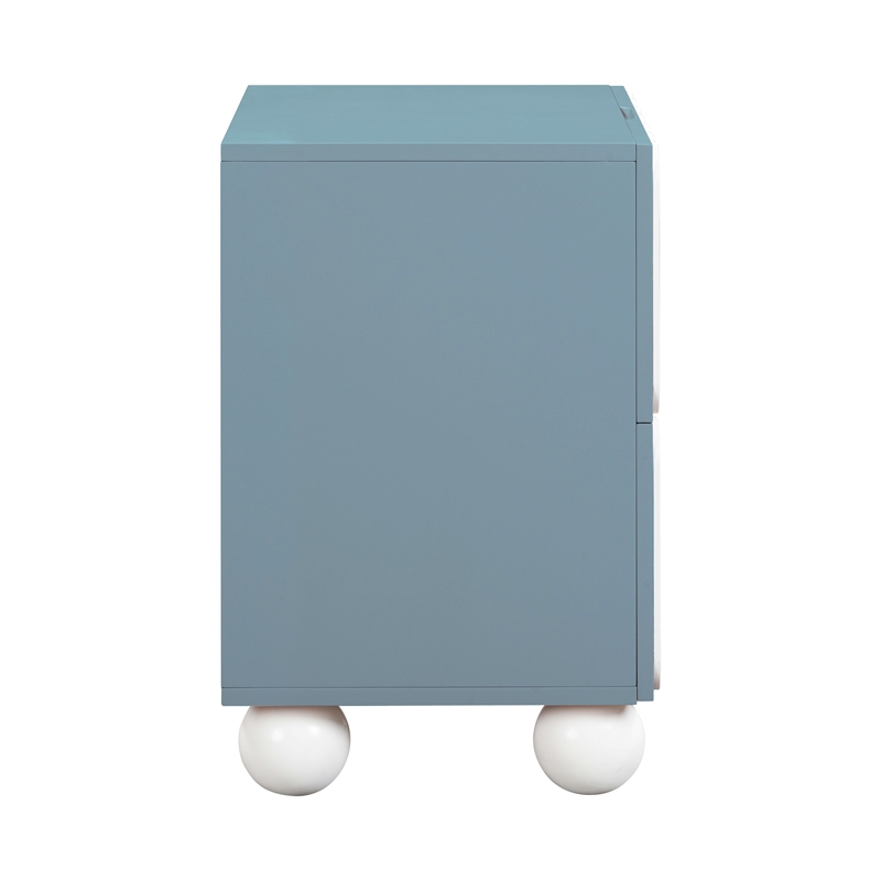 Pemberly Row Handmade Modern / Contemporary Motif Blue Nightstand