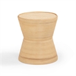 Pemberly Row Contemporary Natural Rattan Side Table - 19.7