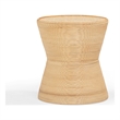 Pemberly Row Contemporary Natural Rattan Side Table - 19.7