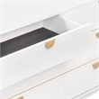 Pemberly Row Handmade Modern Transitional Cream 6 Drawer Dresser
