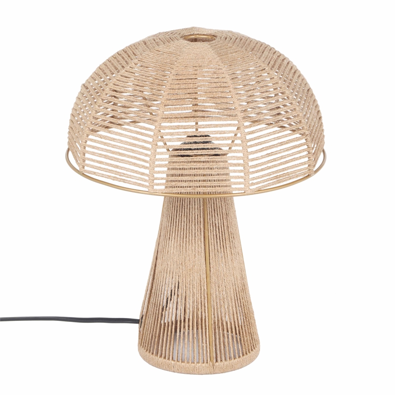 Pemberly Row Handmade Modern Transitional Natural Jute Table Lamp