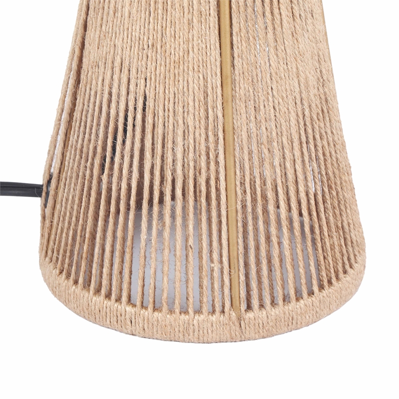 Pemberly Row Handmade Modern Transitional Natural Jute Table Lamp