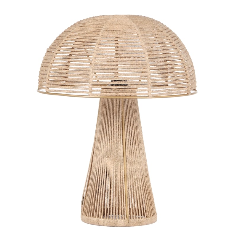 Pemberly Row Handmade Modern Transitional Natural Jute Table Lamp
