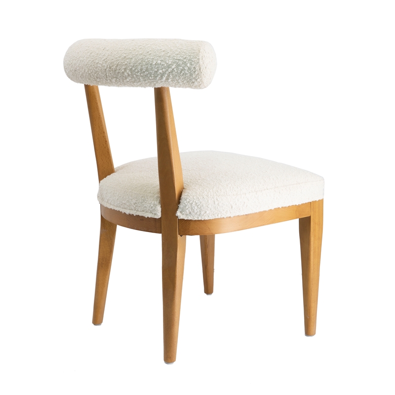 Pemberly Row Transitional Cream Boucle Upholstered Dining Chair