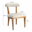 Pemberly Row Transitional Cream Boucle Upholstered Dining Chair