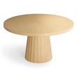 Pemberly Row Contemporary Natural Round Dining Table - 56