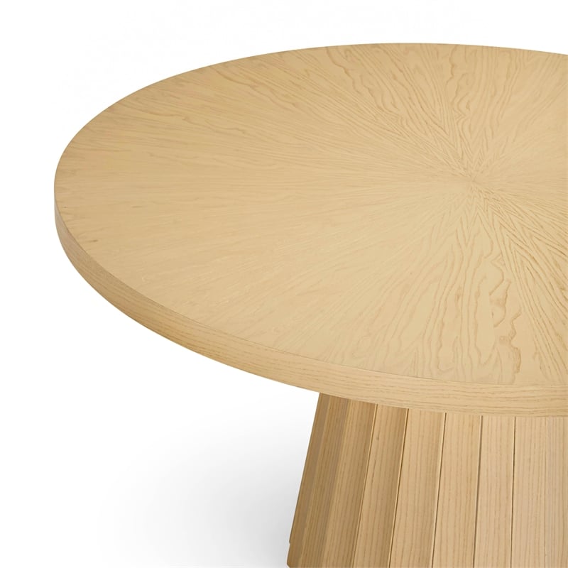 Pemberly Row Contemporary Natural Round Dining Table - 56