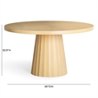 Pemberly Row Contemporary Natural Round Dining Table - 56