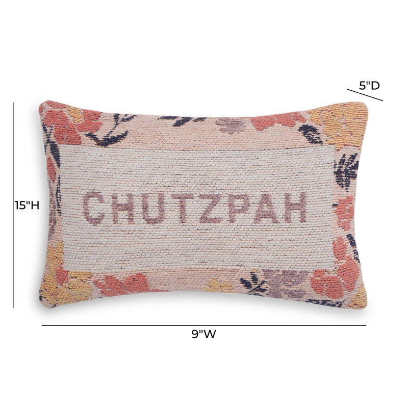 Pemberly Row Handmade Transitional Jacquard Cotton Woven Pillow