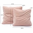 Pemberly Row Rose Upcycled Chenille 24 x 24 inch Square Floppy Pillow