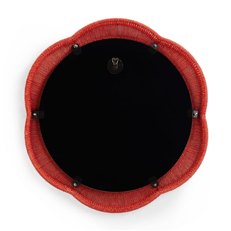 Pemberly Row Contemporary Red Wall Mirror - 26.6