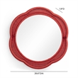 Pemberly Row Contemporary Red Wall Mirror - 26.6