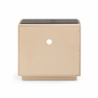 Pemberly Row Contemporary Taupe Mirrored Nightstand - 50