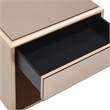 Pemberly Row Contemporary Taupe Mirrored Nightstand - 50