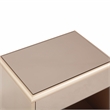 Pemberly Row Contemporary Taupe Mirrored Nightstand - 50