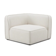 Pemberly Row Contemporary Sand Upcycled Linen Corner Chair - 39