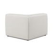 Pemberly Row Contemporary Sand Upcycled Linen Corner Chair - 39