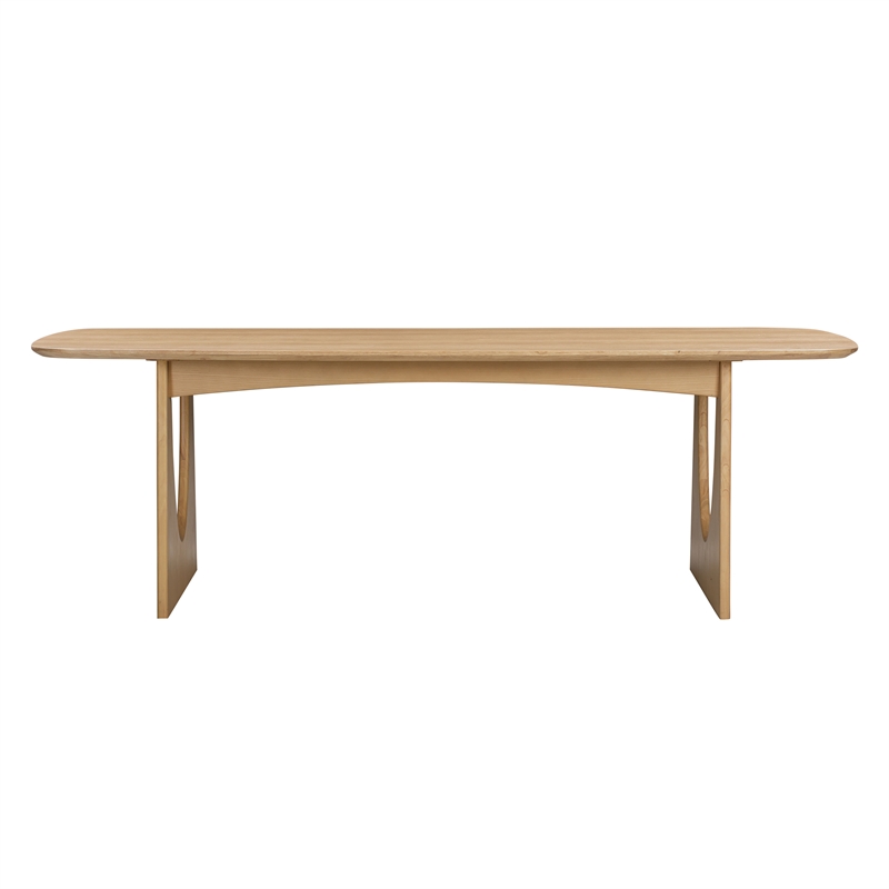 Pemberly Row Handmade Modern Transitional Natural Ash Dining Table