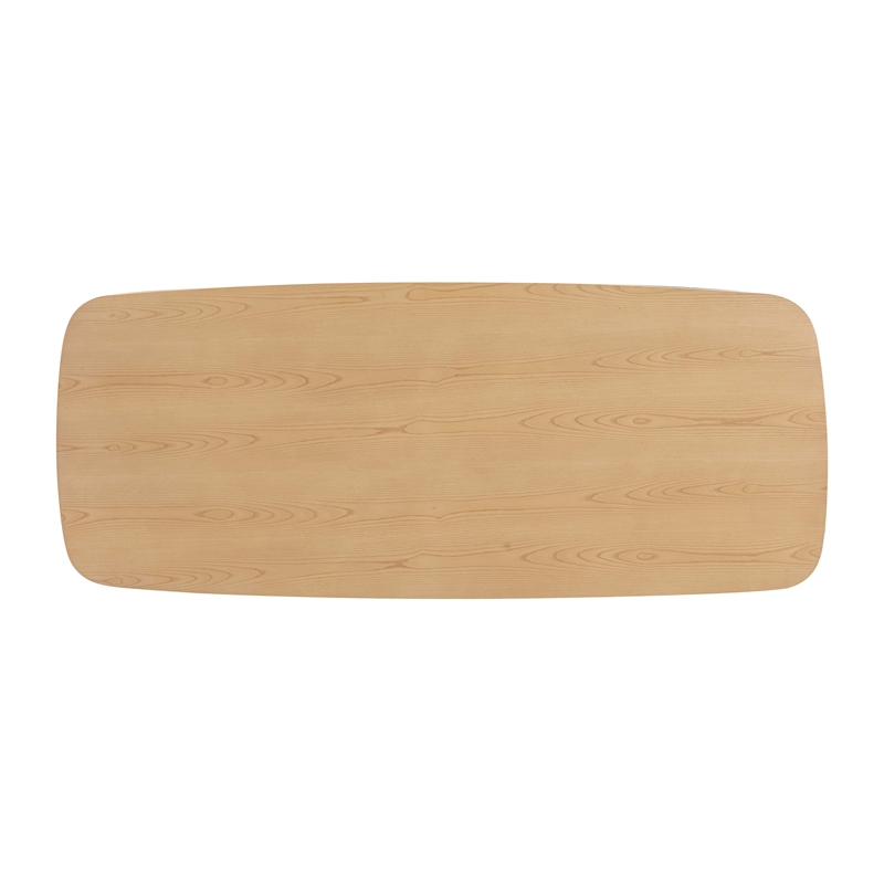 Pemberly Row Handmade Modern Transitional Natural Ash Dining Table