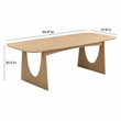 Pemberly Row Handmade Modern Transitional Natural Ash Dining Table