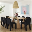 Pemberly Row Handmade Modern Transitional Natural Ash Dining Table