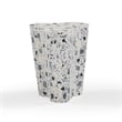 Pemberly Row Slab Black & White Riverbed Terrazzo Side Table