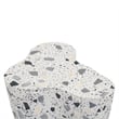 Pemberly Row Slab Black & White Riverbed Terrazzo Side Table