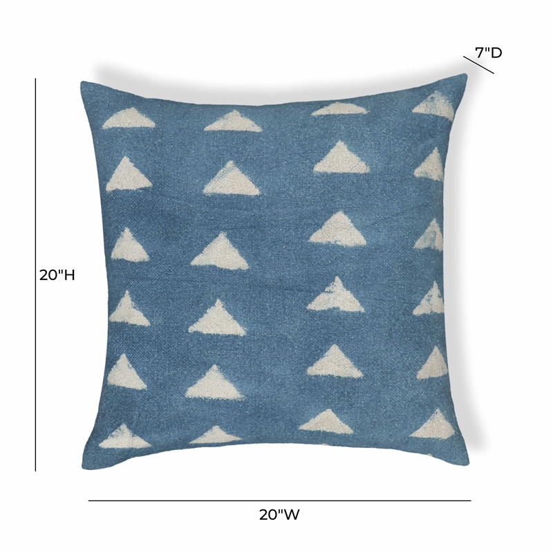 Pemberly Row Indigo Triangles Cotton 20