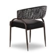 Pemberly Row Contemporary Black Vegan Leather 2-Tone Dining Chair