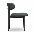 Pemberly Row Contemporary Black Textured Outdoor Dining Side Chair