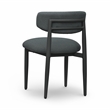 Pemberly Row Contemporary Black Textured Outdoor Dining Side Chair