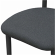 Pemberly Row Contemporary Black Textured Outdoor Dining Side Chair
