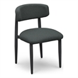 Pemberly Row Contemporary Black Textured Outdoor Dining Side Chair