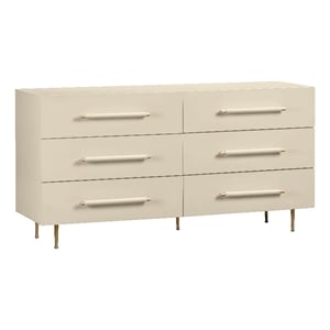 Pemberly Row Handmade Modern / Contemporary Taupe 6-Drawer Dresser
