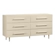 Pemberly Row Handmade Modern / Contemporary Taupe 6-Drawer Dresser