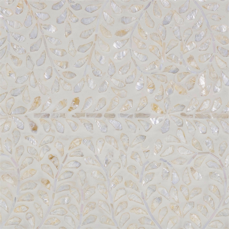 Pemberly Row Contemporary Natural Capiz Shell Console - 42.9