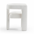 Pemberly Row Handmade Contemporary Bone White Upcycled Fabric Chair