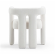 Pemberly Row Handmade Contemporary Bone White Upcycled Fabric Chair