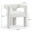 Pemberly Row Handmade Contemporary Bone White Upcycled Fabric Chair