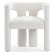 Pemberly Row Handmade Contemporary Bone White Upcycled Fabric Chair