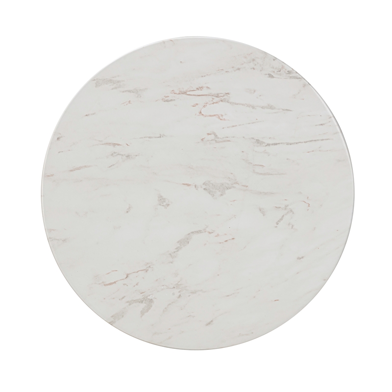 Pemberly Row Traditional Chip Marble Print Indoor / Outdoor Side Table