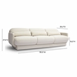 Pemberly Row Handmade Modern / Contemporary Cream Velvet Sofa