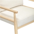 Pemberly Row Contemporary Cream Chenille Velvet Accent Chair