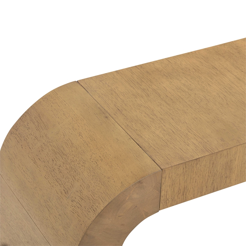 Pemberly Row Contemporary Hump Natural Console Table - 54